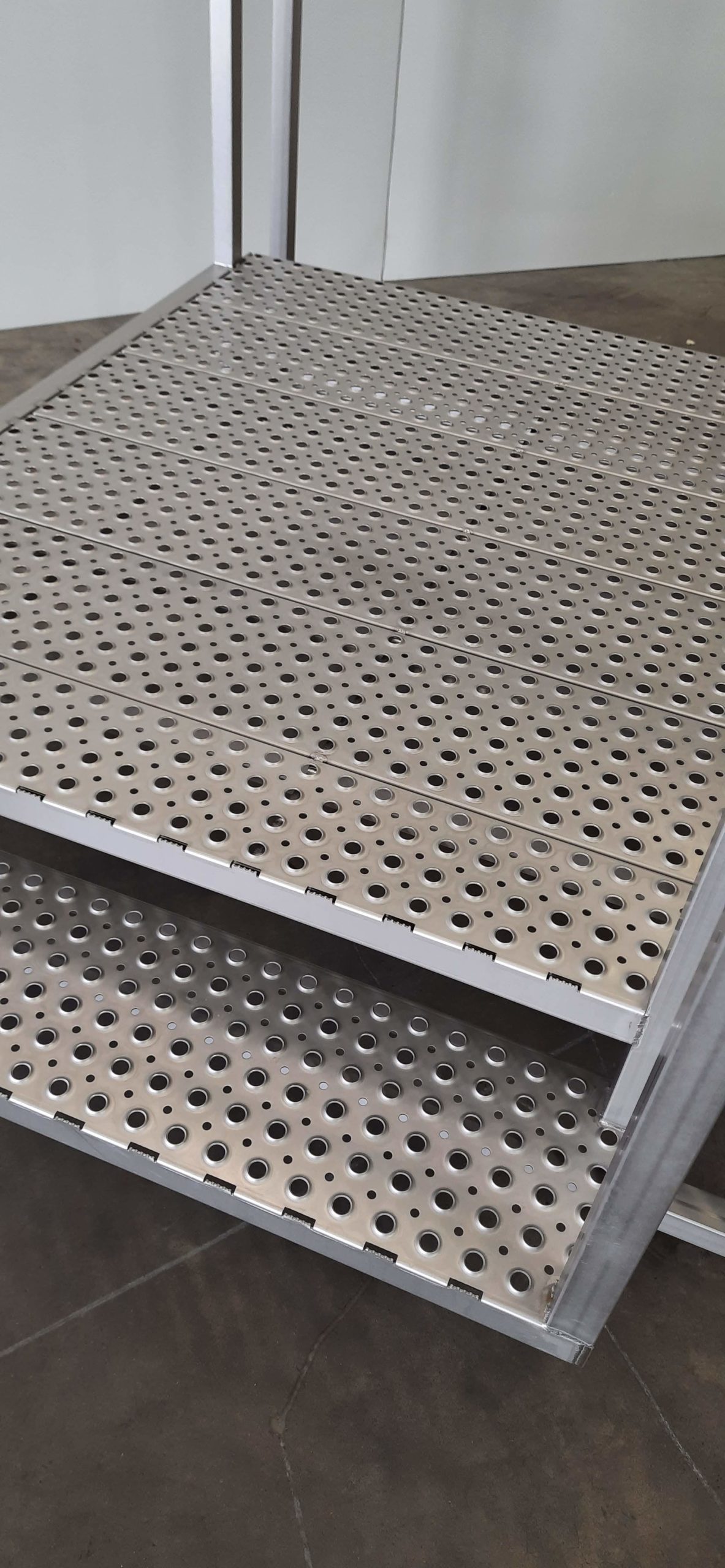 Plateforme anti dérapante en inox